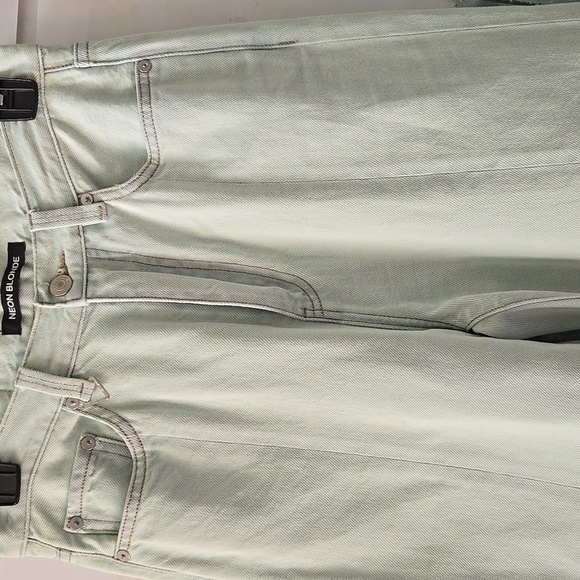 Neon Blonde Siren Sweep Jeans EUC - Picture 4 of 11